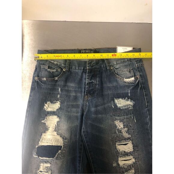 Premiere by Rue 21 Women’s Blue Ripped Styled High-Rise Mom Jeans Size 7/8 NWT - Picture 4 of 8